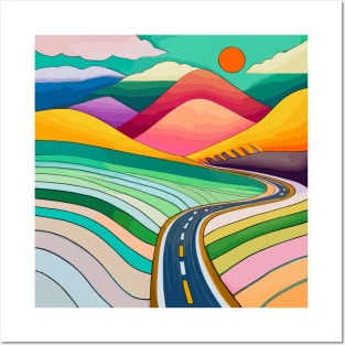 Coloful landscape Posters and Art